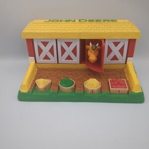 John Deere Pop-up Toy Barn With Four Farm Animals Sounds Battery Powered TESTED